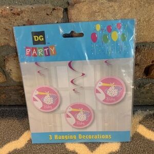 Baby shower girl hanging decor